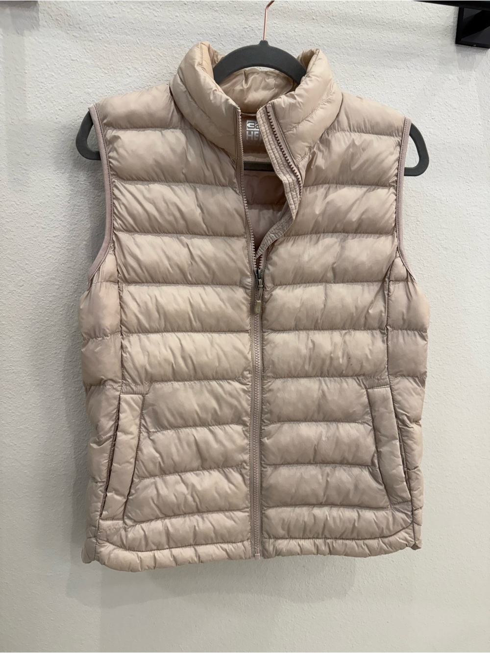 Lightweight Quilted Puffer Vest - Beige